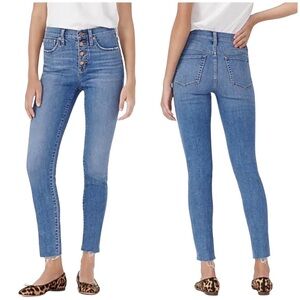 J. Crew 9" High Rise Toothpick Jeans Buffalo Wash Stretch Denim | Petite Size 32